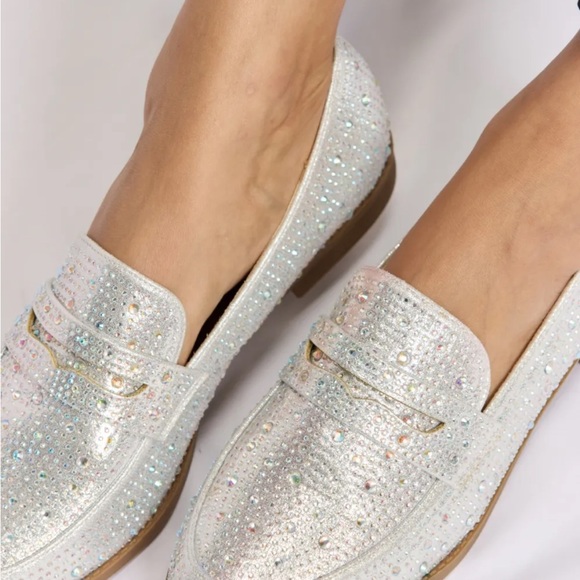 Sparkly Flat Loafers Shoes - Picture 6 of 6